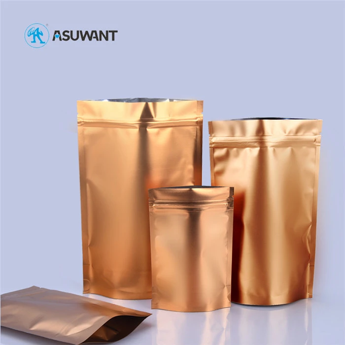 Mylar Gold Golden Metallic Foil Plastic Bags Aluminum Ziplock Zipper Bags