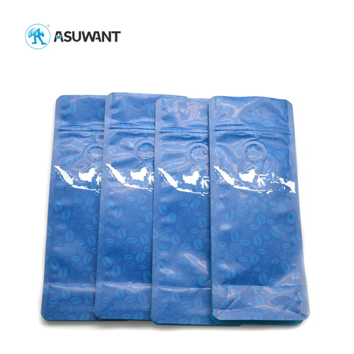 OEM Production Print Coffee Tea Bags PET / PE Laminated Foil With Pocket Zip Lock