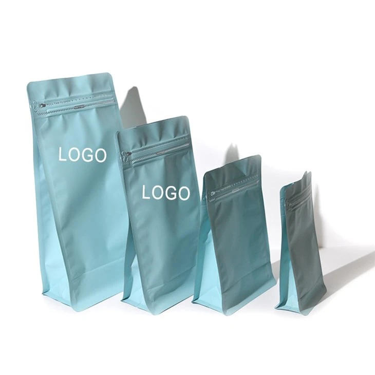 Custom Printing Coffee Bag 12oz 340g Empty Coffee Bags Resealable Side Gusset Flat Bottom Coffee Bag With Valve
