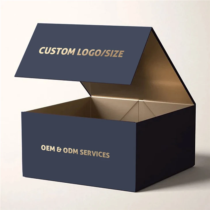 Matte Black Rigid Cardboard Box Packaging high quality